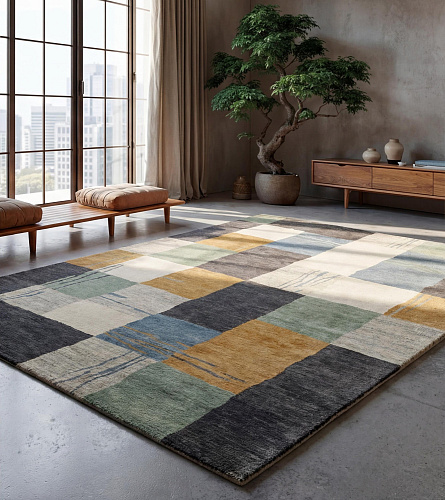 Stone Mosaic Handwoven Rug