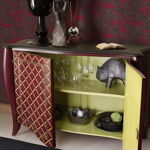 Sideboard in Purple and Yellow