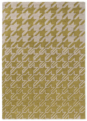 Houndstooth Yellow Outdoor Rug
