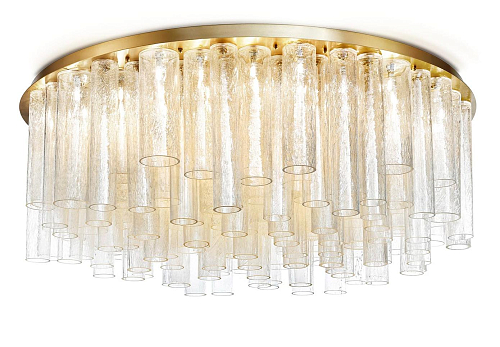Gold Murano Glass Cylinder Chandelier