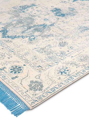 Light Blue Hand Woven Rug