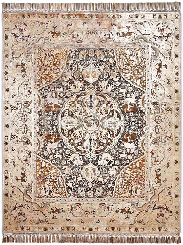 Gold Hand Knotted Rug