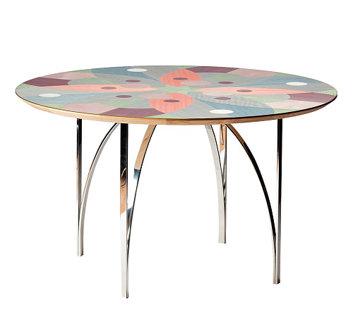 Multi-Color Veneered Dining Table