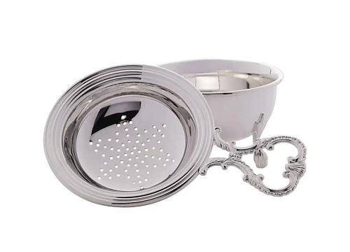 Siler-Plated Tea Strainer