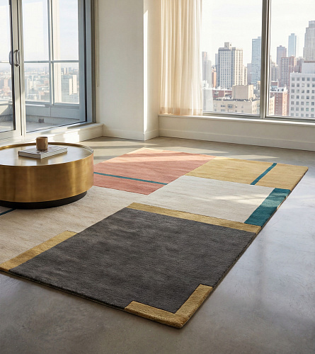 Structured Patch Handcrafted Rug