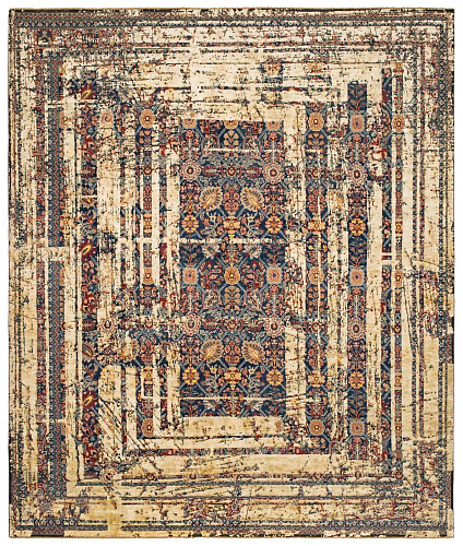 Faded effect Hand Knotted Vintage Rug