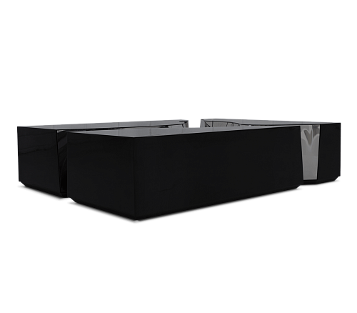 Fissure Black Silver Center Table