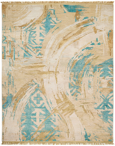 Aqua Patina Artisan Rug