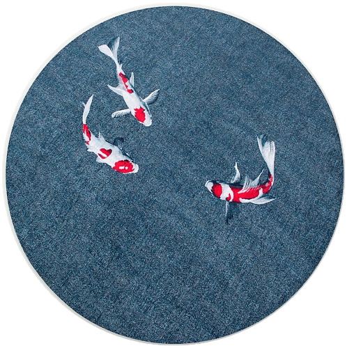 Japanese Pond Round Rug