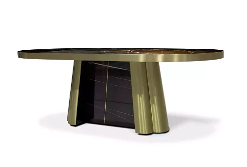 Decovita Black & Gold Granite Dining Table