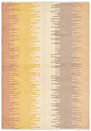 Solar Pulse Gold Handcrafted Rug