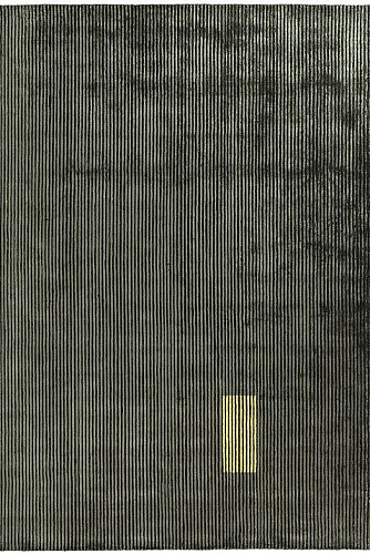 Hand Woven Viscose Striped Green Rug
