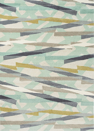Abstract Multicolour Wool Rug