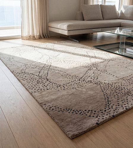 Pale Network Handcrafted Rug