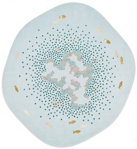 Halo Aqua Handcrafted Rug