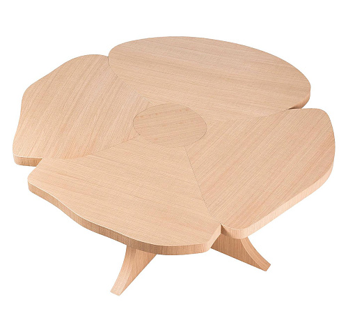 Oval Natural Wood Dining Table