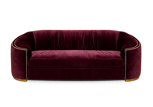 Premium Comfort Red Curved Sofa