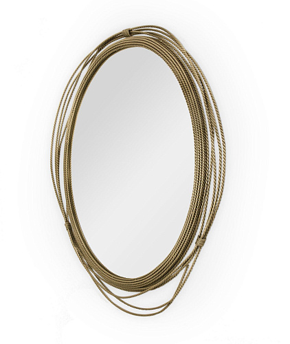 Round Brass Wall Mirror