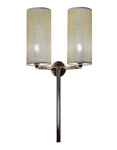 Spider Black Nickel Fabric Shade Wall Lamp