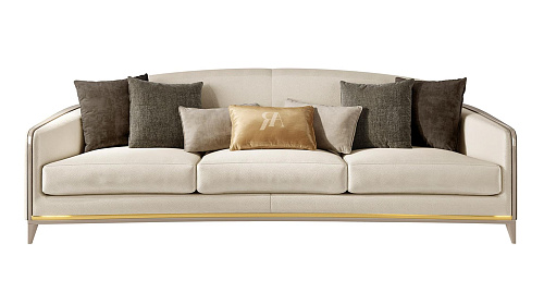 Elegance Beige 3-Seat Sofa