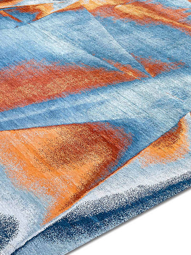 Cyan Copper Hand Knotted Rug