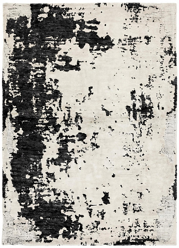 Monochrome Weathered Canvas Handcrafted Rug