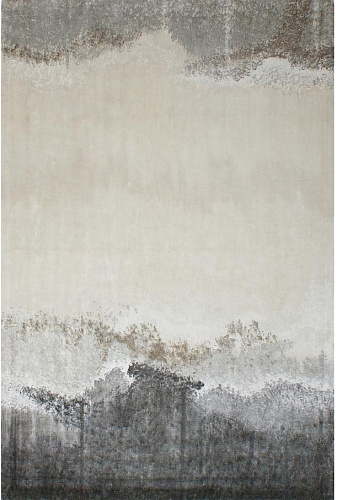 Land Grey Viscose Hand-Loomed Rug