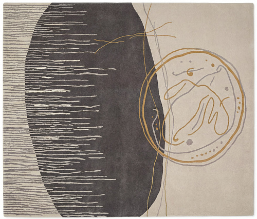 Archive Seal Dark Handcrafted Rug