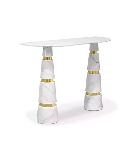 Avalanche Carrara Marble Console