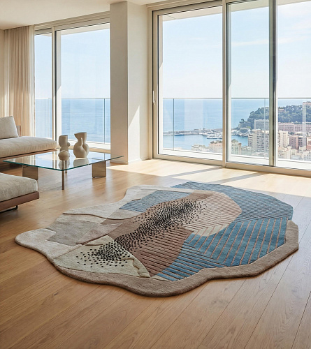 Textured Figure Cut Artisan Rug