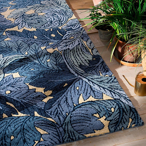 Indigo Thistle Outdoor Rug
