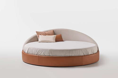 Arco Round Leather Bed