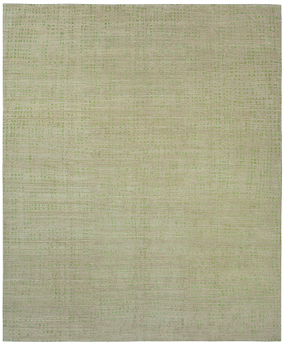 Hand-Knotted Green Rug