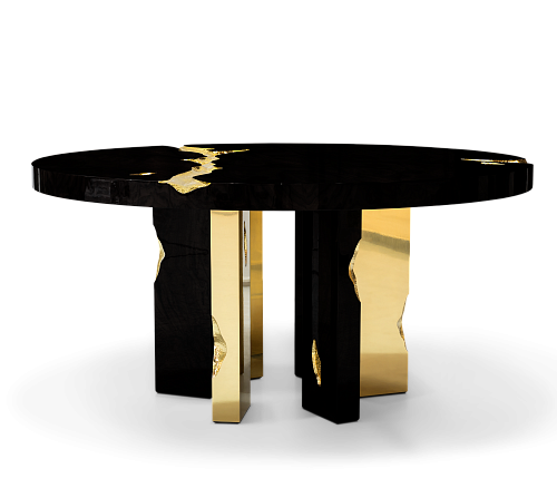 Dominion Round Black Dining Table