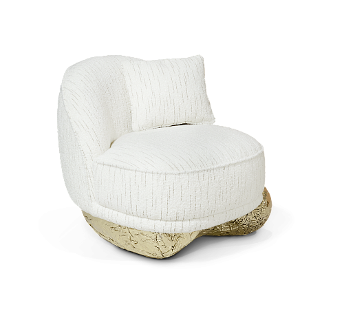 Angora II White Armchair