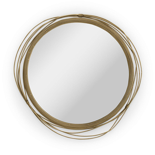 Round Brass Wall Mirror