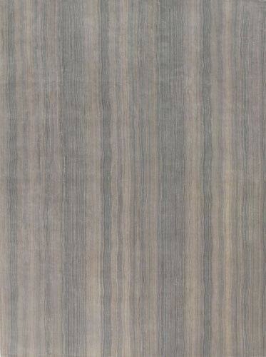 Jaen Cream Striped Handknotted Rug