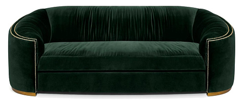 Premium Comfort Deep Green Curved Sofa