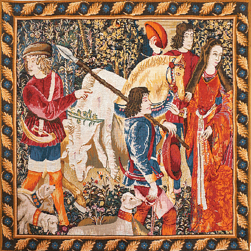 Wounded Unicorn Artwork Tapestry
