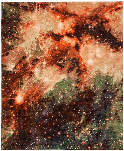 Hand-Knotted Space Rug