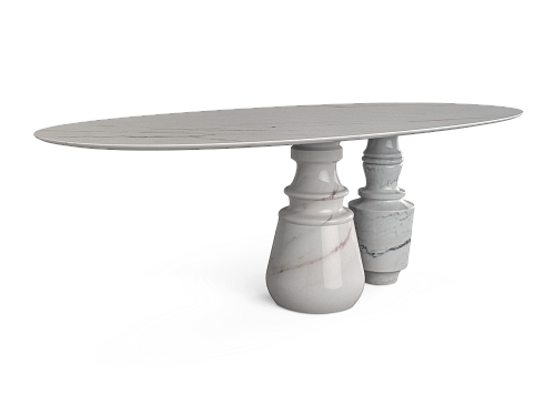 Obsidian Oval Estremoz Dining Table