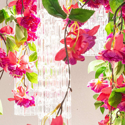 Pink Cascade Small Chandelier