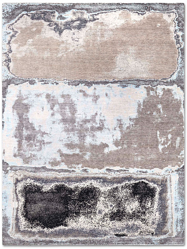 Silver / Grey Abstract Hand-Woven Rug
