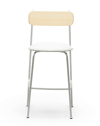 Lena SG-75 White Ash Wood Bar Chair