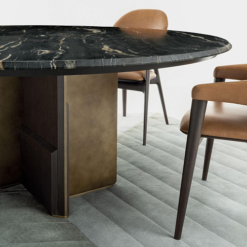 Kalos Round Marble Top Dining Table