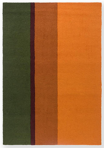 Stripe Green/Orange Outdoor Rug