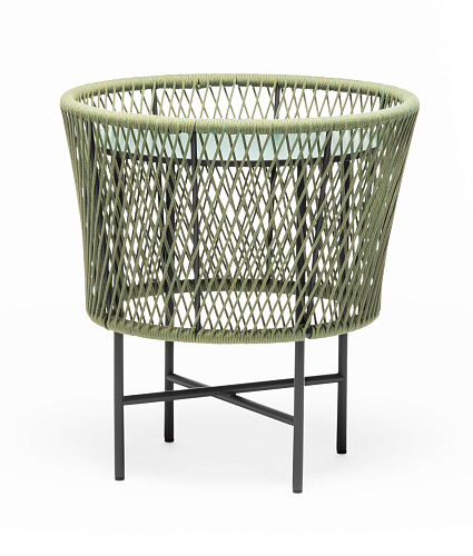 Tamburo SM Round Green Outdoor Coffee Table