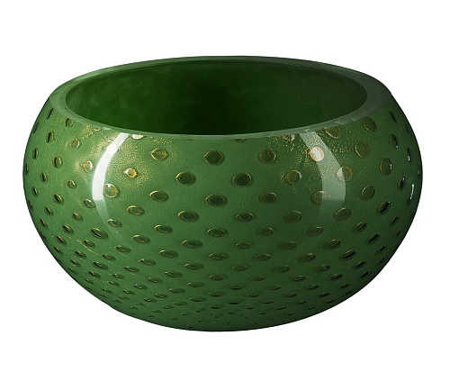 Mocenigo Dark Green Gold Bowl