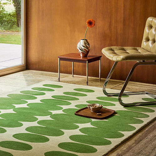 Optical Green / Cream Rug