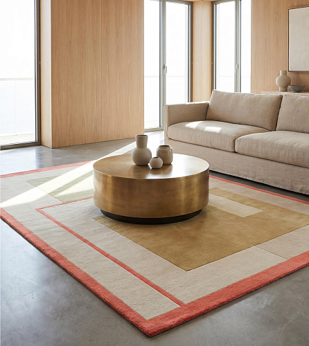 Geometric Block Sand Handcrafted Rug